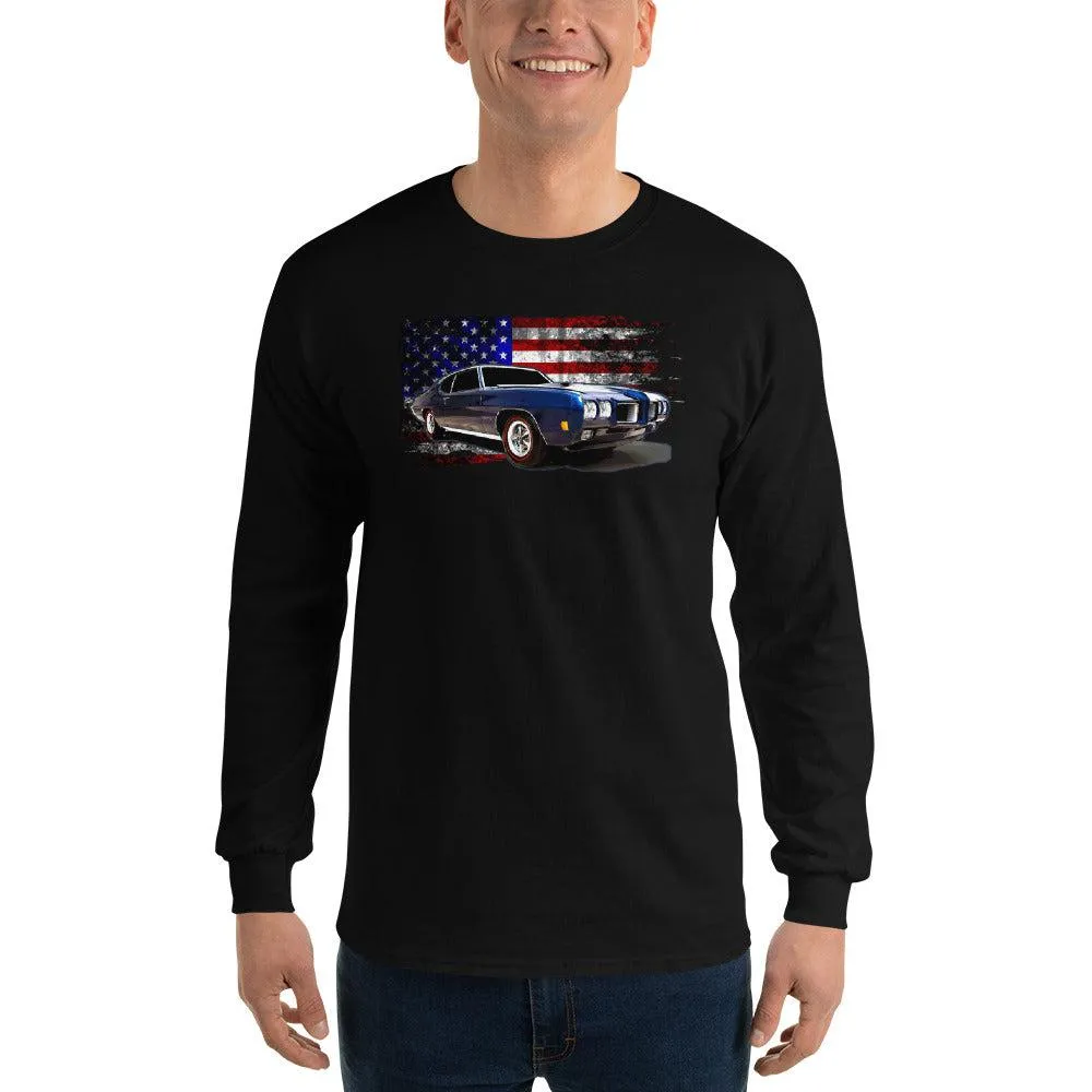 1970 GTO Long Sleeve Shirt With American Flag