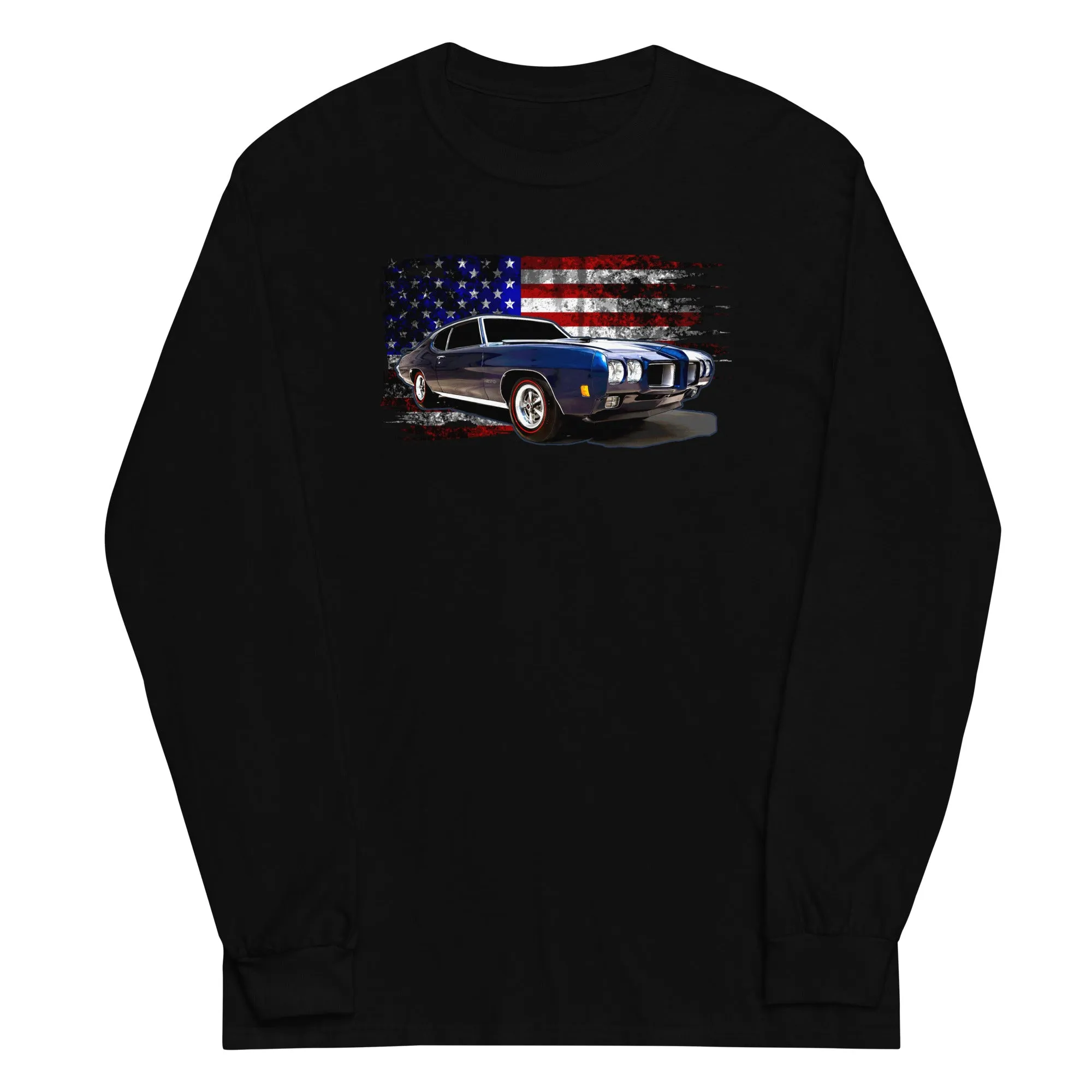 1970 GTO Long Sleeve Shirt With American Flag