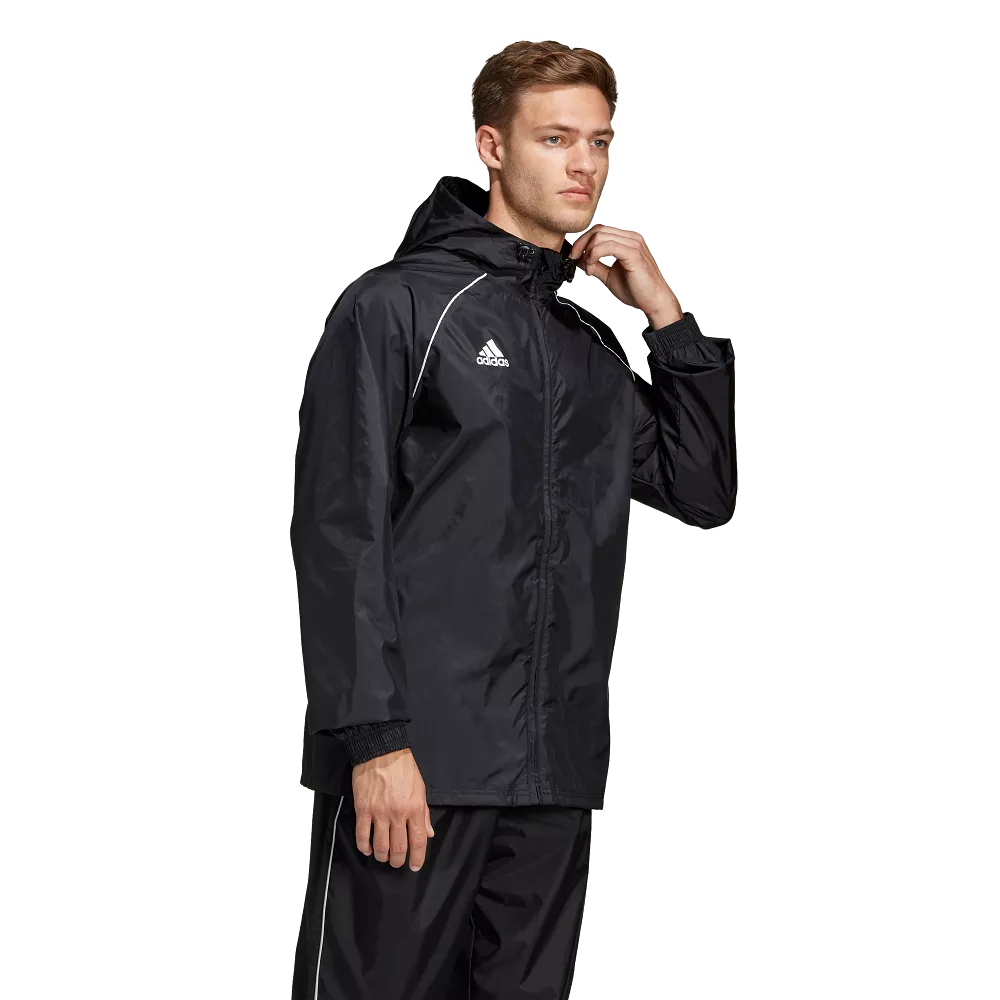 Adidas Adult Core 18 Rain Jacket (Black/White)