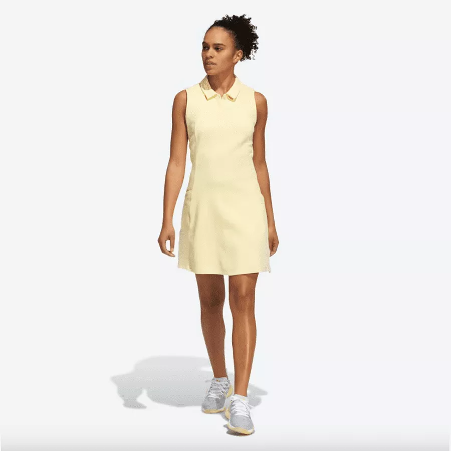 Adidas Go-To Sleeveless Golf Dress - Yellow