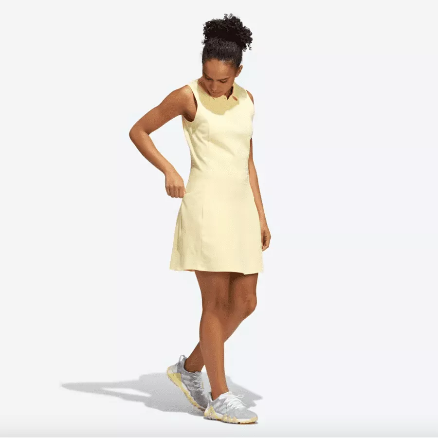 Adidas Go-To Sleeveless Golf Dress - Yellow