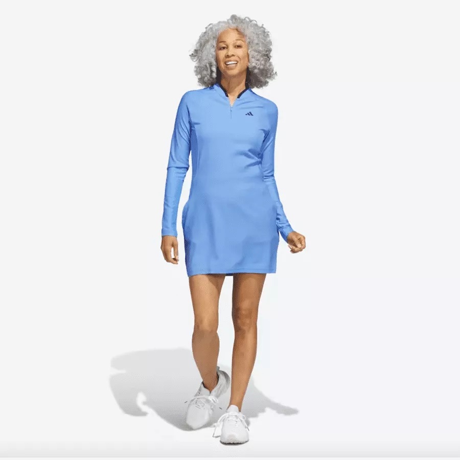 Adidas Long Sleeve Golf Dress - Blue