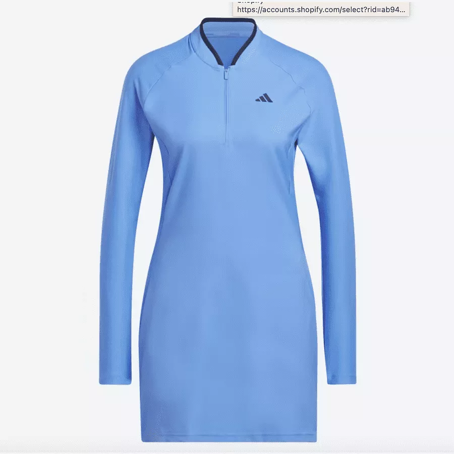 Adidas Long Sleeve Golf Dress - Blue