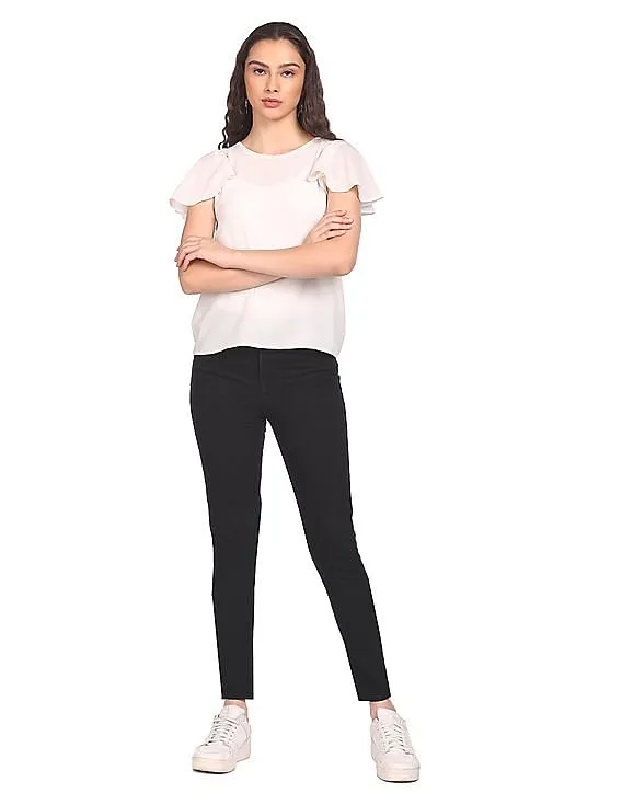 Aeropostale Women Black High Rise Clean Look Jeans