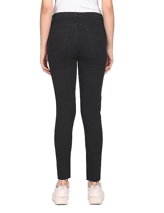 Aeropostale Women Black High Rise Clean Look Jeans