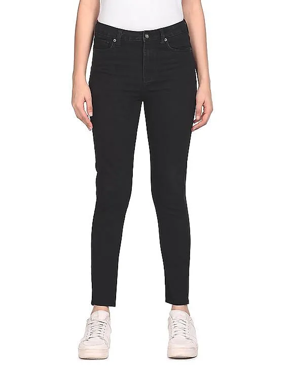 Aeropostale Women Black High Rise Clean Look Jeans