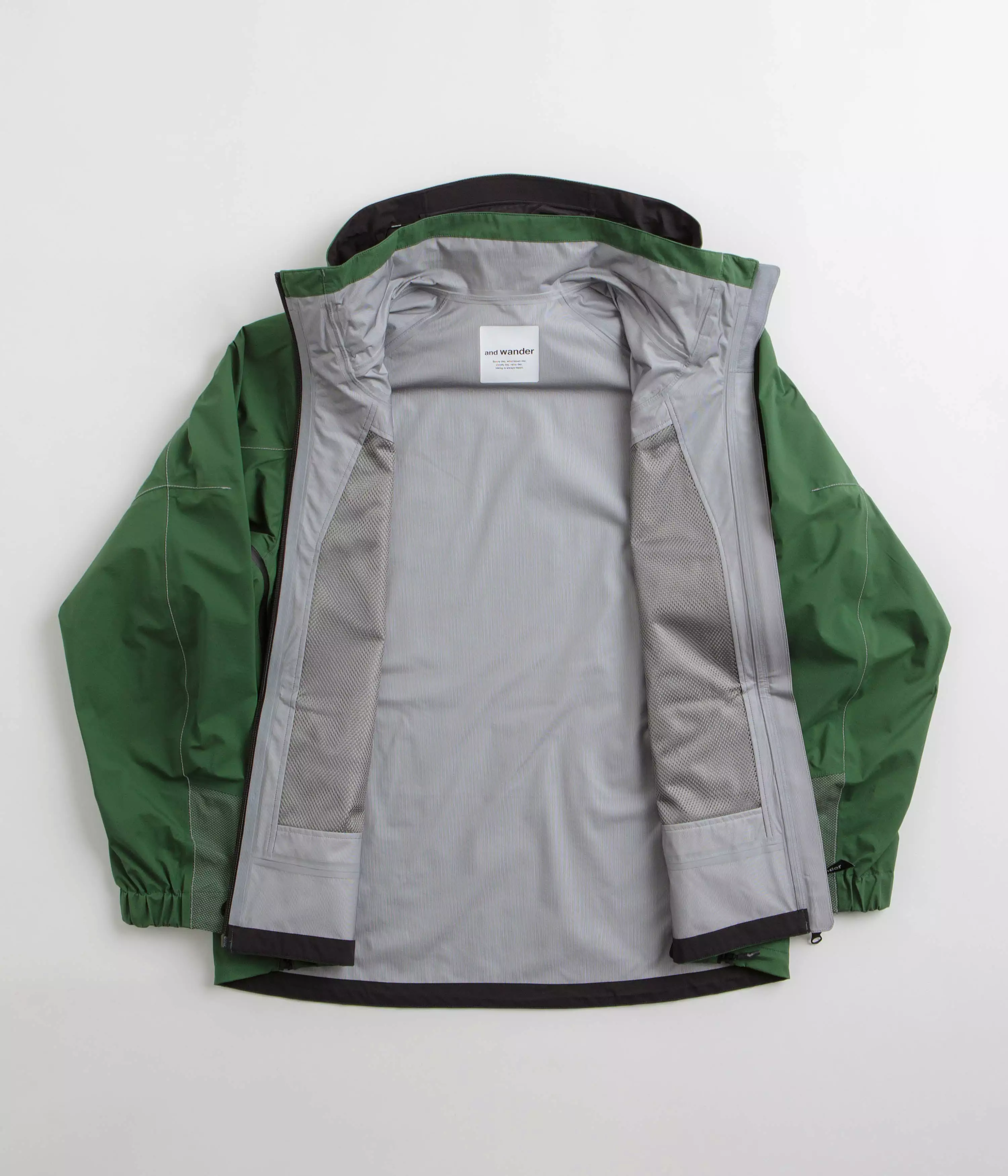 and wander Pertex Shield Rain Jacket - Green