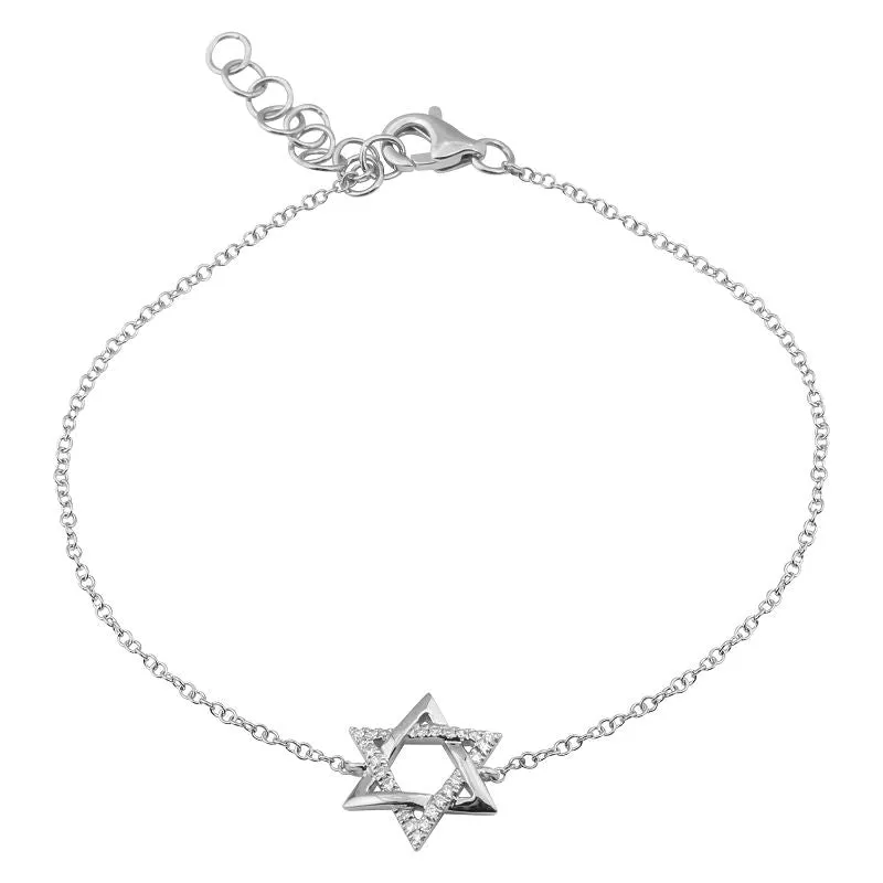 ANNA STAR OF DAVID CHAIN BRACELET - JEWISH STAR