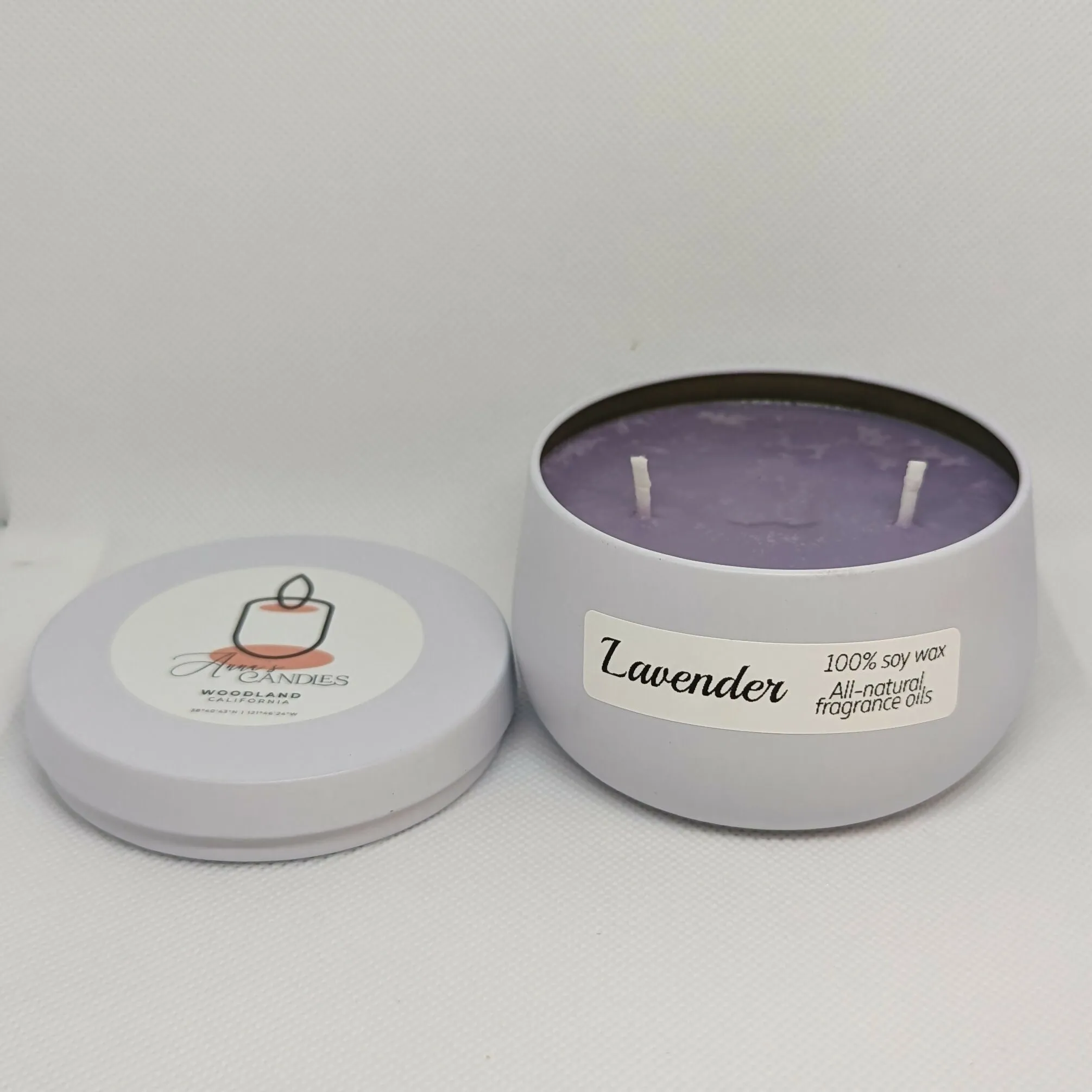 Anna's Candles - Lavender Colored Wax Candle