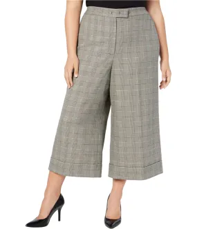 Anne Klein Womens Plaid Culotte Pants