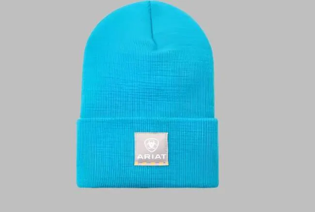 Ariat Ladies Rebar Watch Teal Blue Beanie Cap | 10053444