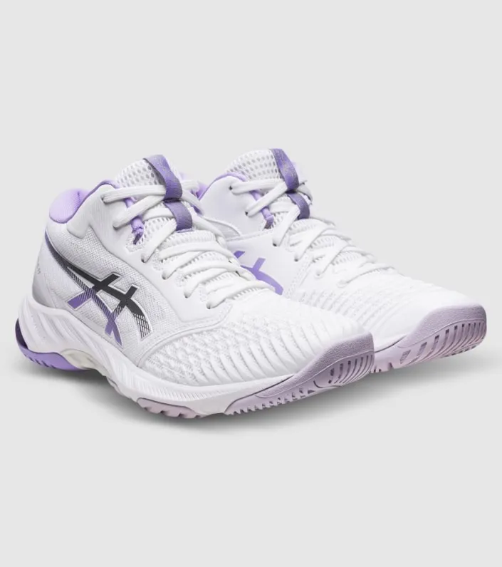 asics netburner ballistic ff mid-top 3 womens netball shoes