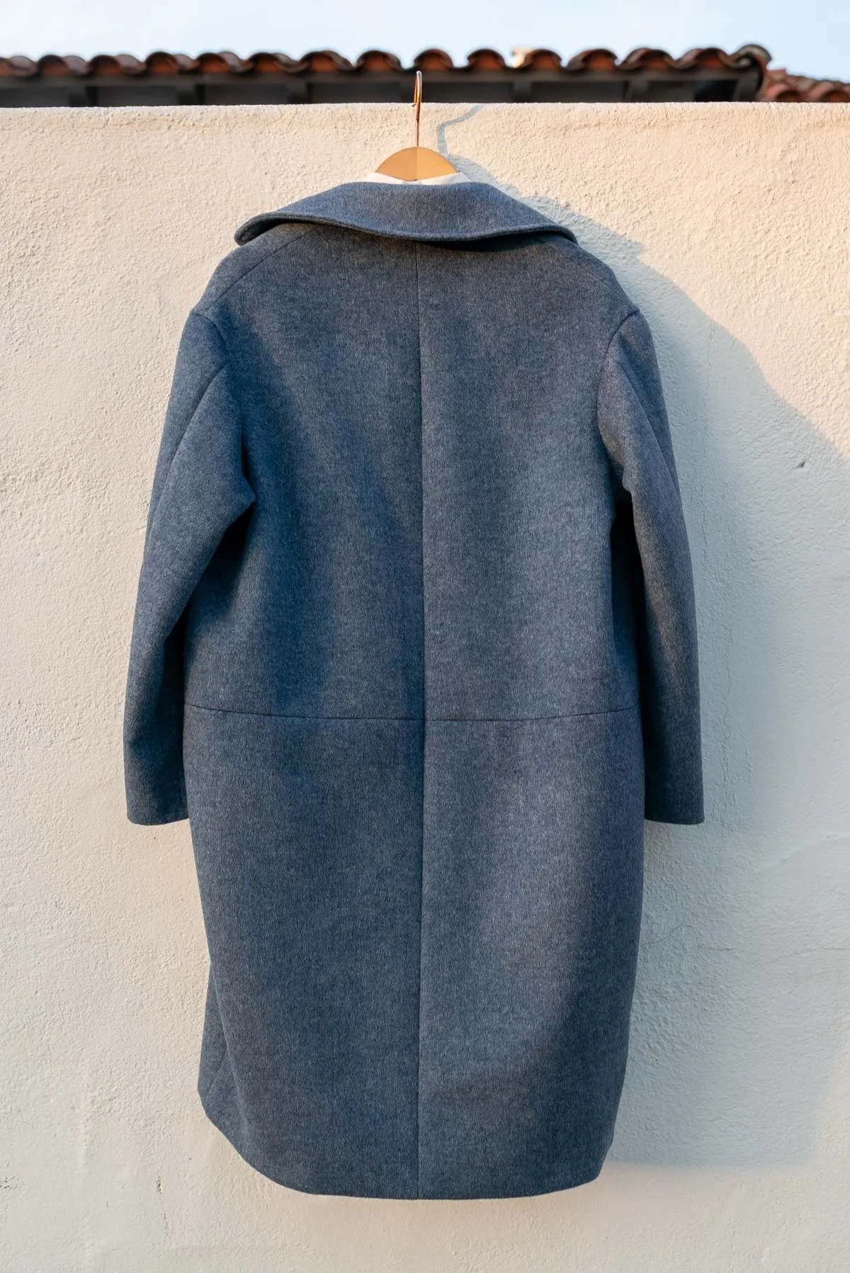 Avens Wool Coat - Slate Blue