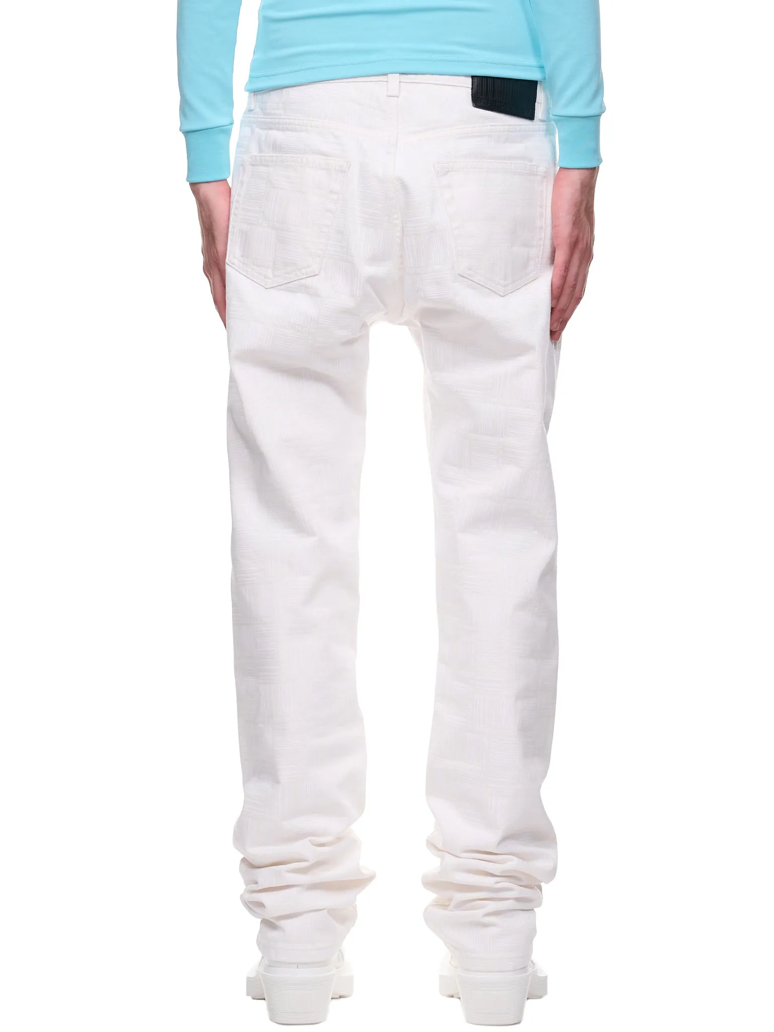 Barcode Monogram Jeans (VL14PA300W-WHITE)