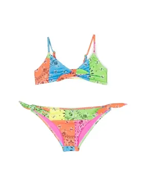 Bikini MC2 Saint Barth bimba Gillian bandana round fluo fantasia PE23