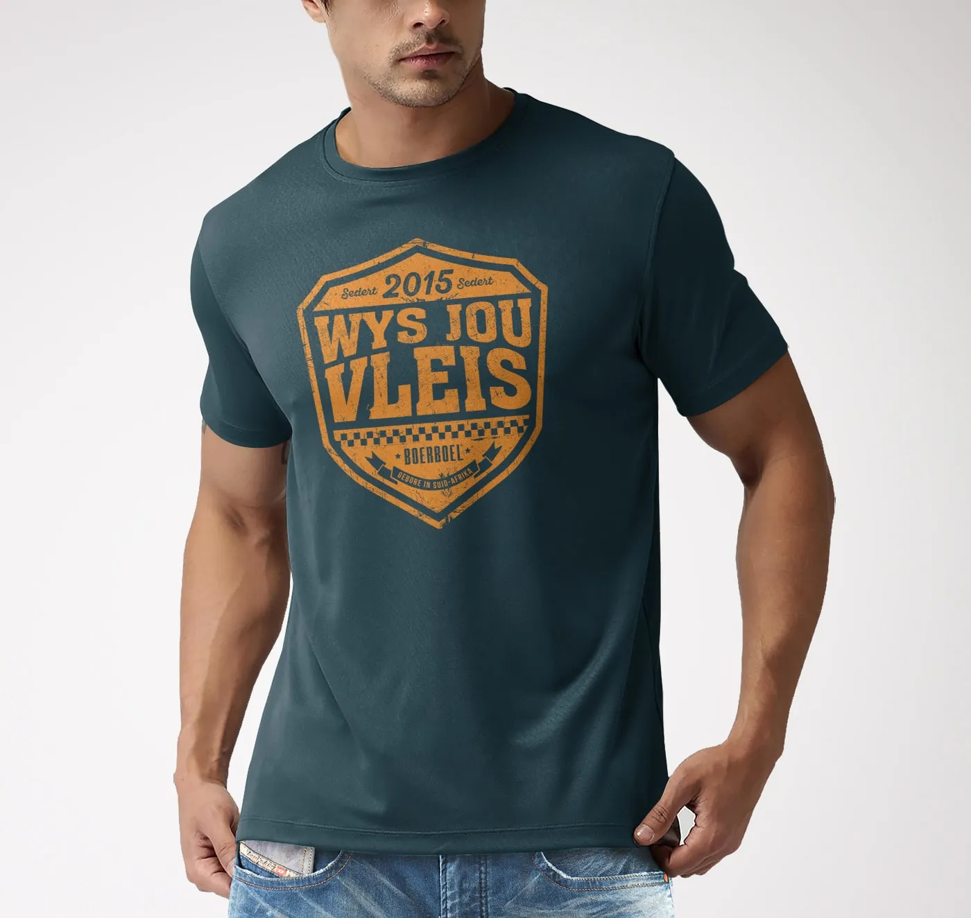 Boerboel Mtsp Permium Cotton T-Shirt Printed Petrol Blue