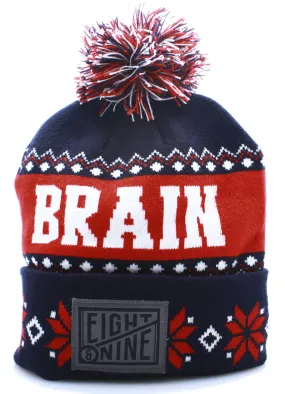 Brain Gang Cuffed Pom Beanie