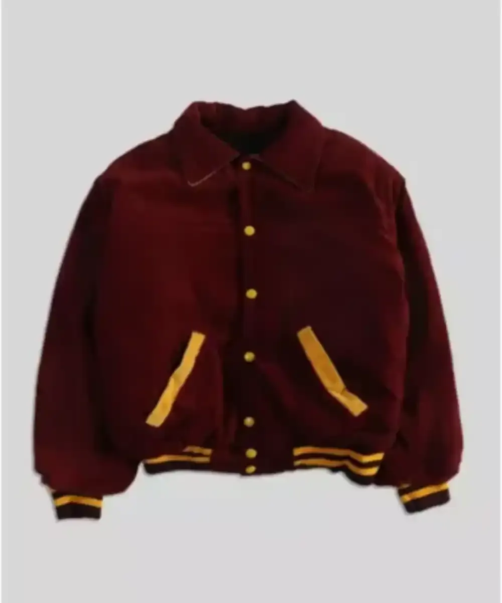 Burgundy Vintage Varsity Jacket - William Jacket