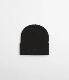 Carhartt Script Beanie - Black / Black