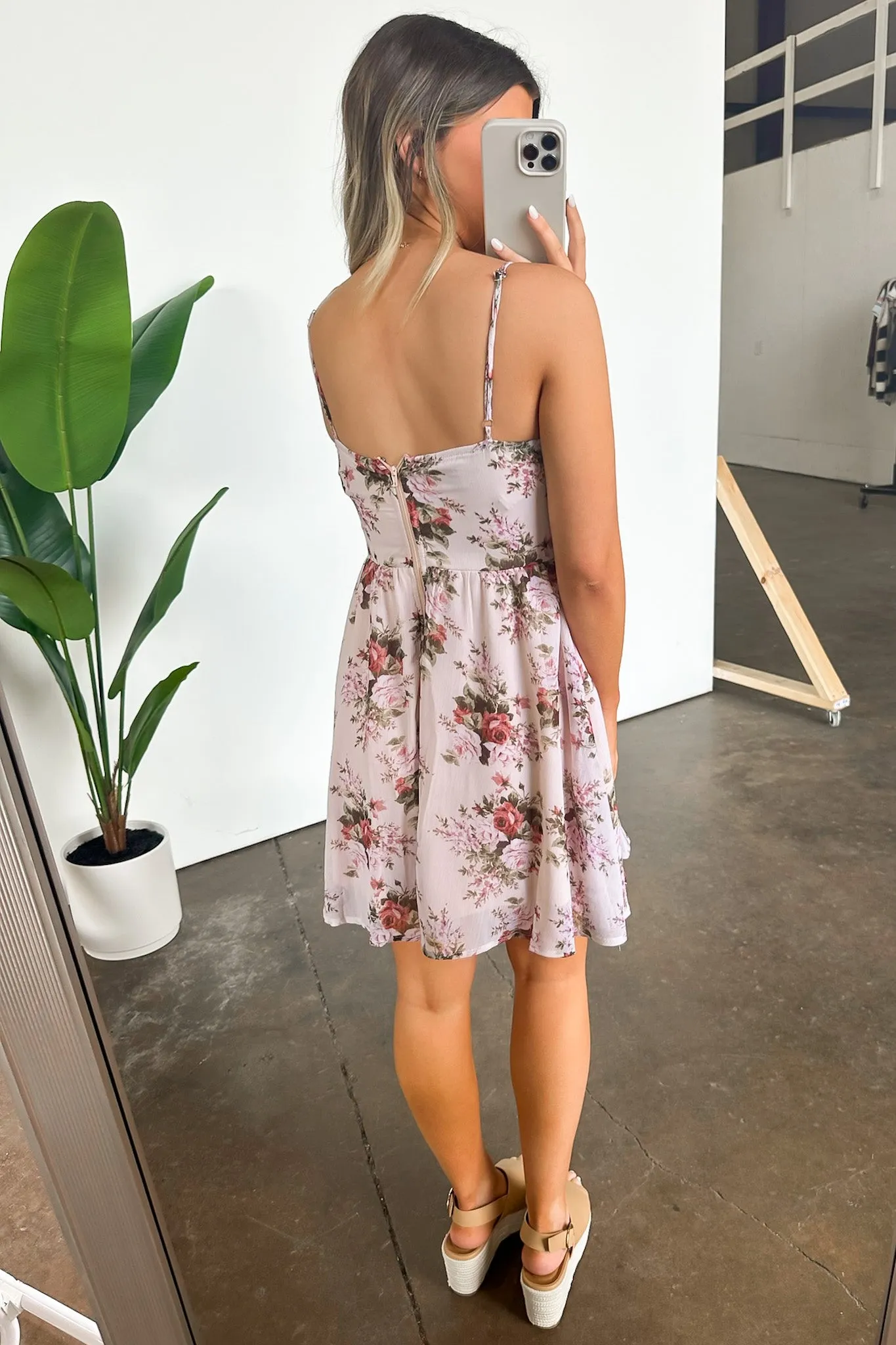 Charming Ideal Floral Ruched Dress