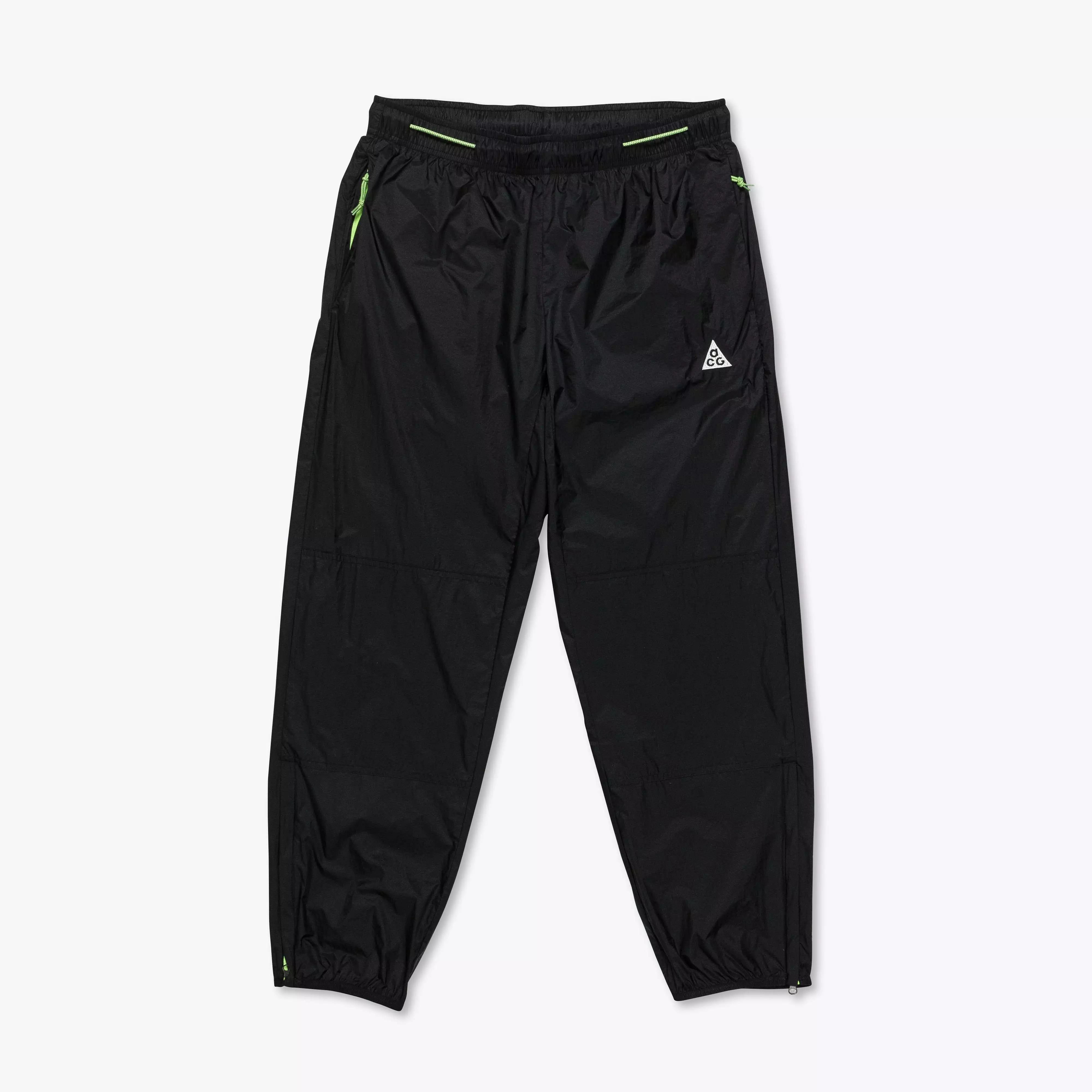 'Cinder Cone' Windshell Pant - Black/Lime Blast-Summit White