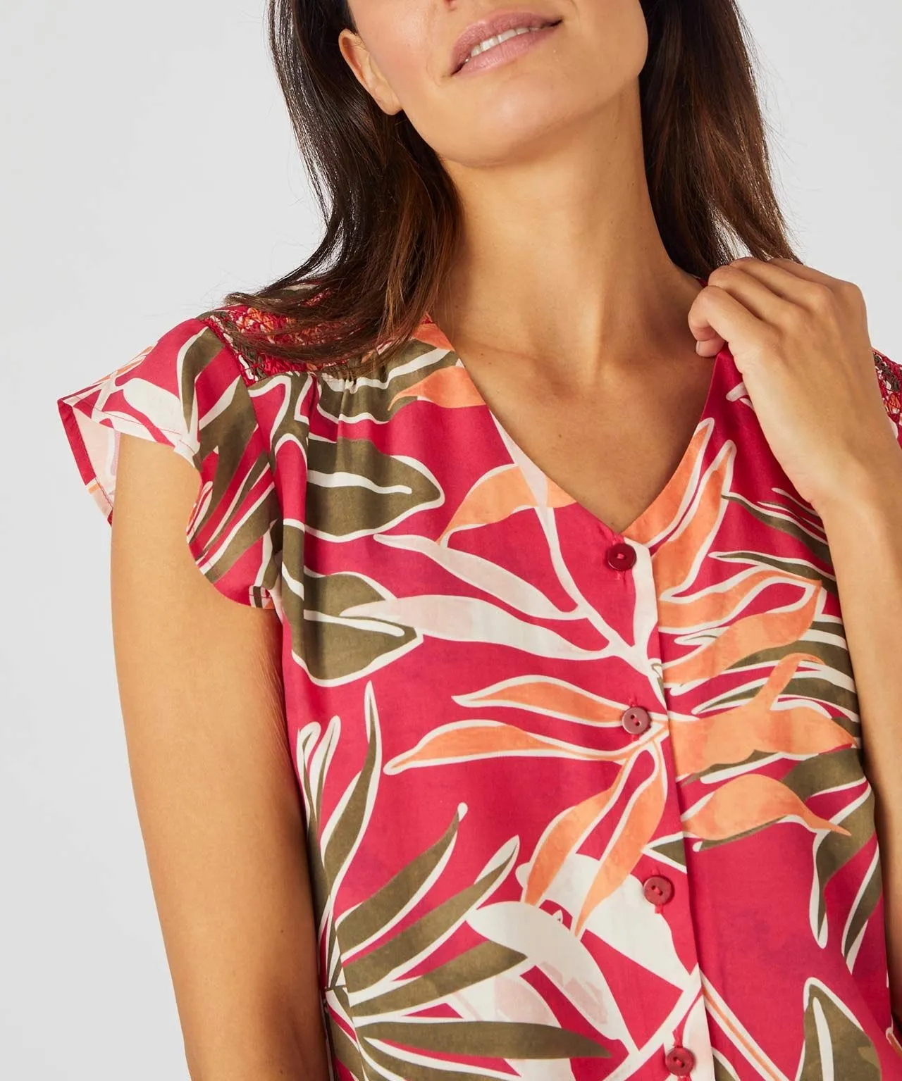 Climatyl Tropical Print Blouse