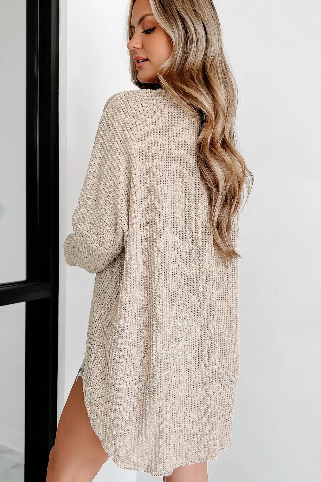 Count Your Blessings High-Low Sweater Top (Oatmeal)