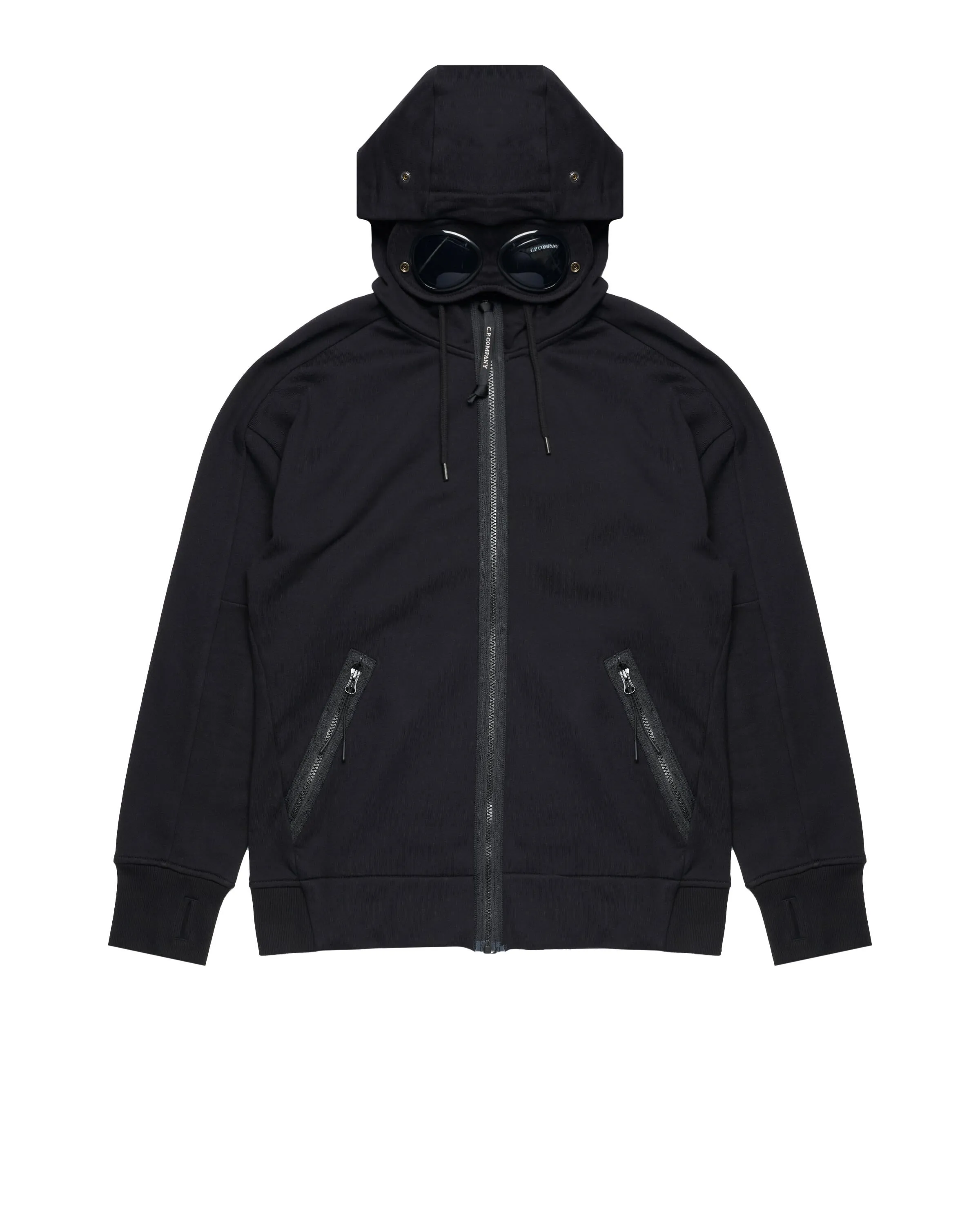 C.P. Company DIAGONAL RAISED FLEECE GOGGLE ZIPPED HOODIE