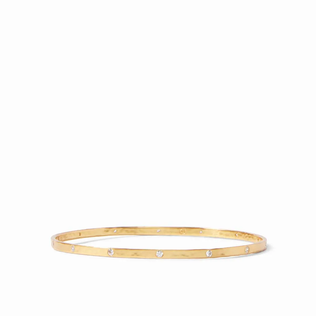 Crescent Bangle Gold Cubic Zirconia - Medium by Julie Vos