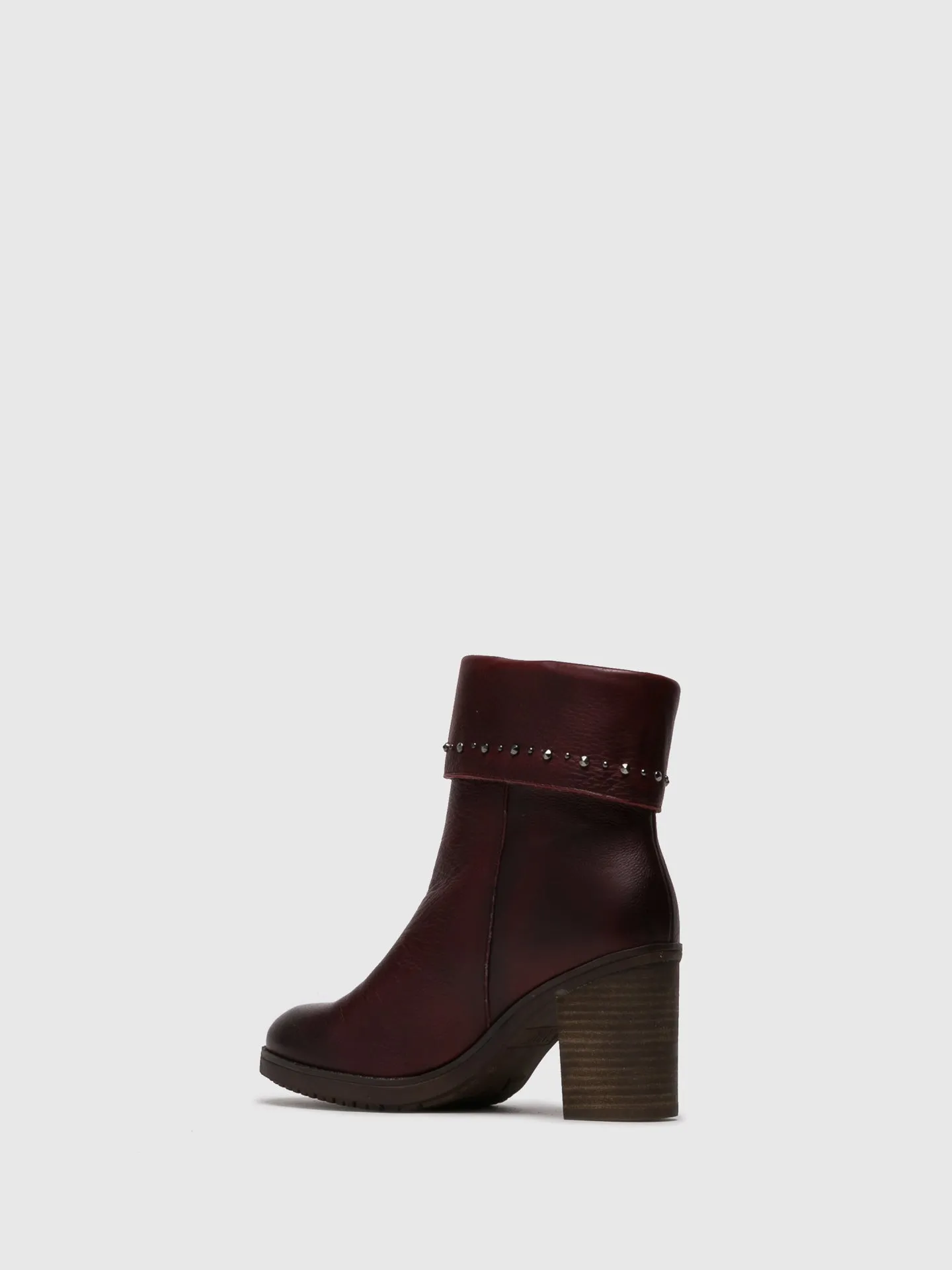 Crimson Zip Up Ankle Boots