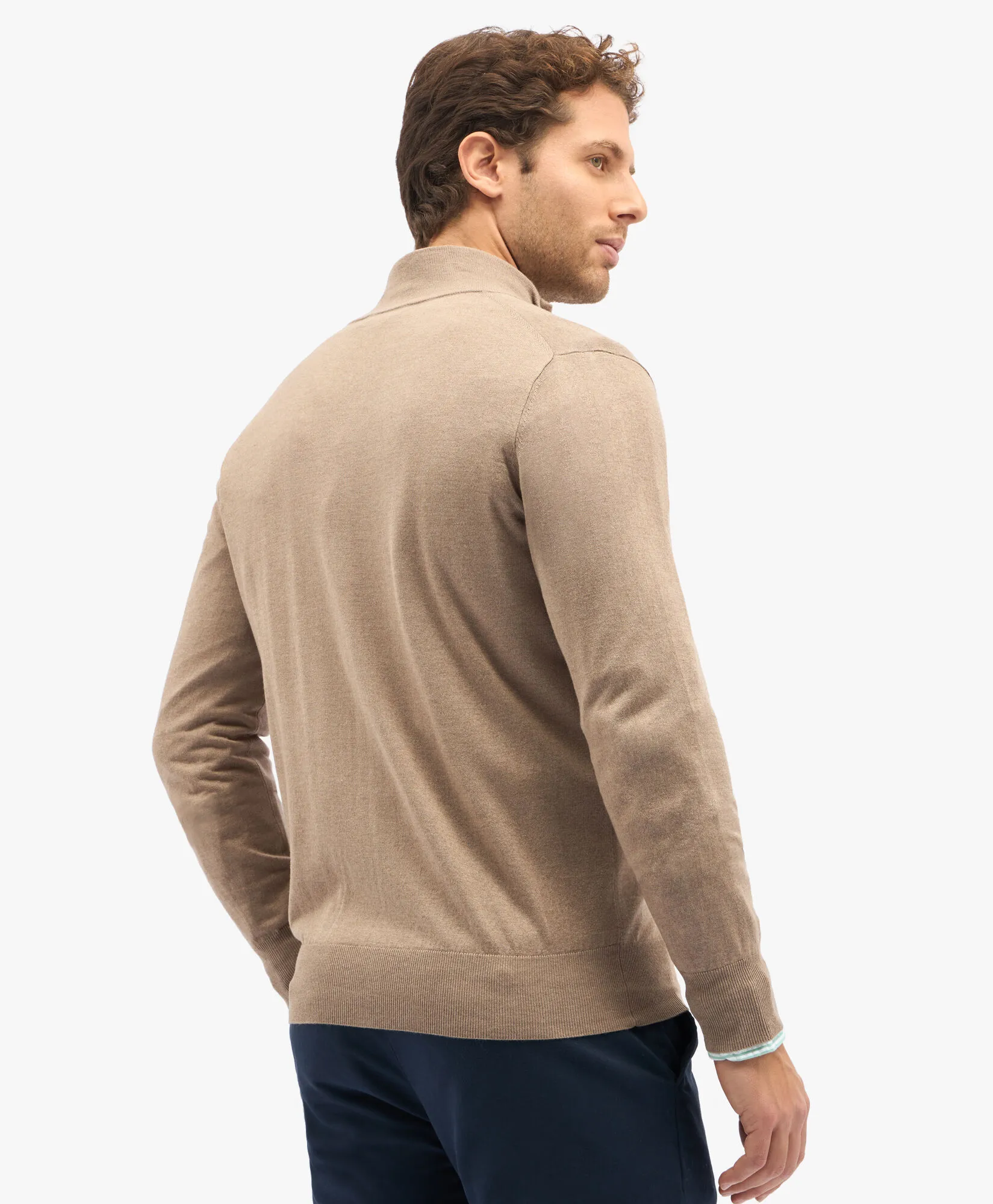 Dark Grey Silk-Cashmere Blend Zip-Up Cardigan in Dark Grey for Men | Brooks Brothers® UK