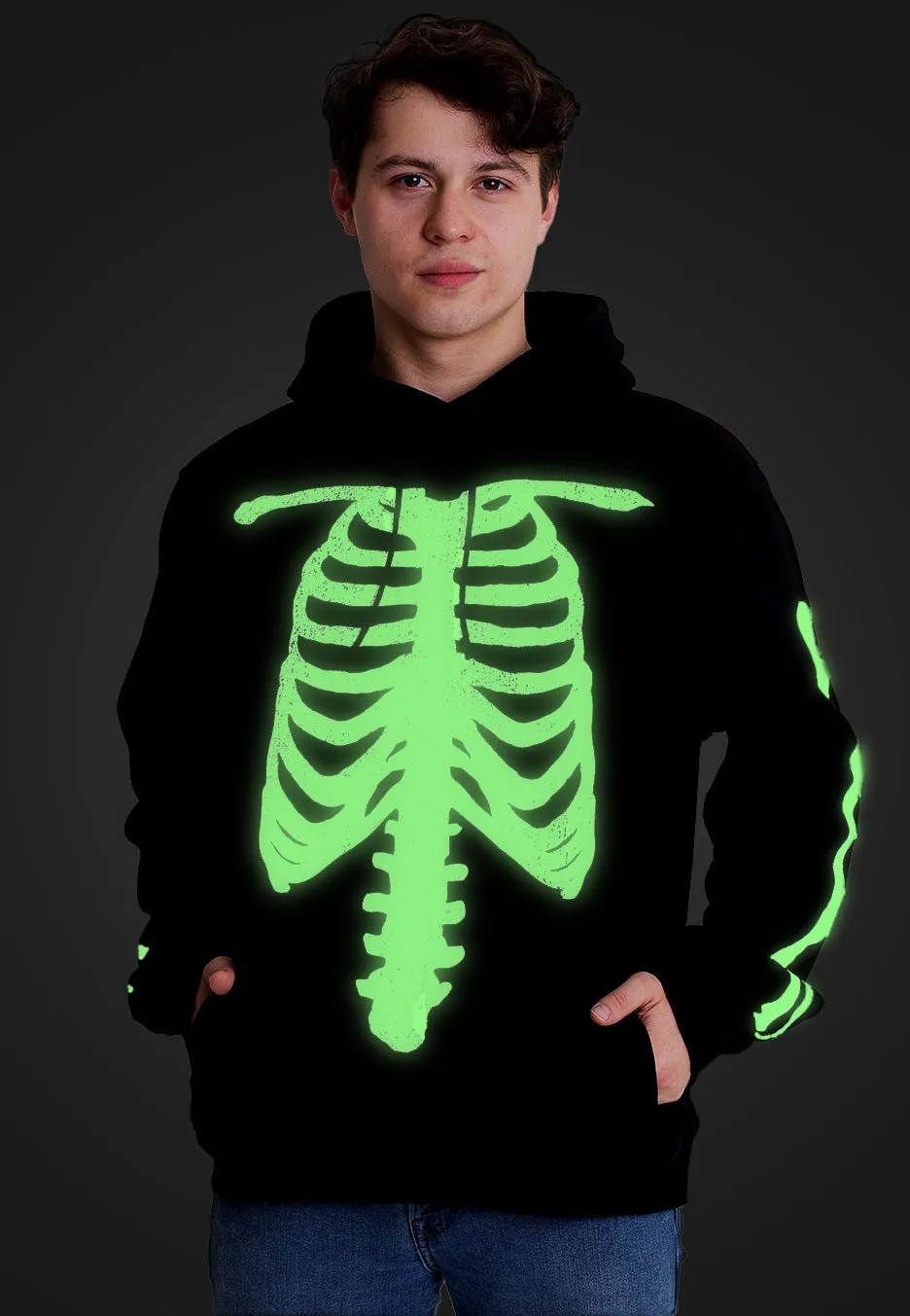 Dark Moon - Skeleton Glow In The Dark - Hoodie