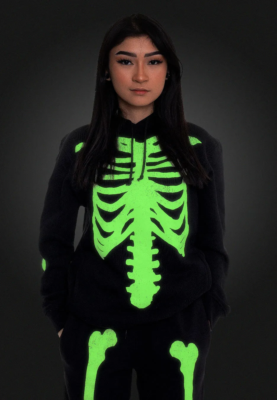 Dark Moon - Skeleton Glow In The Dark - Hoodie