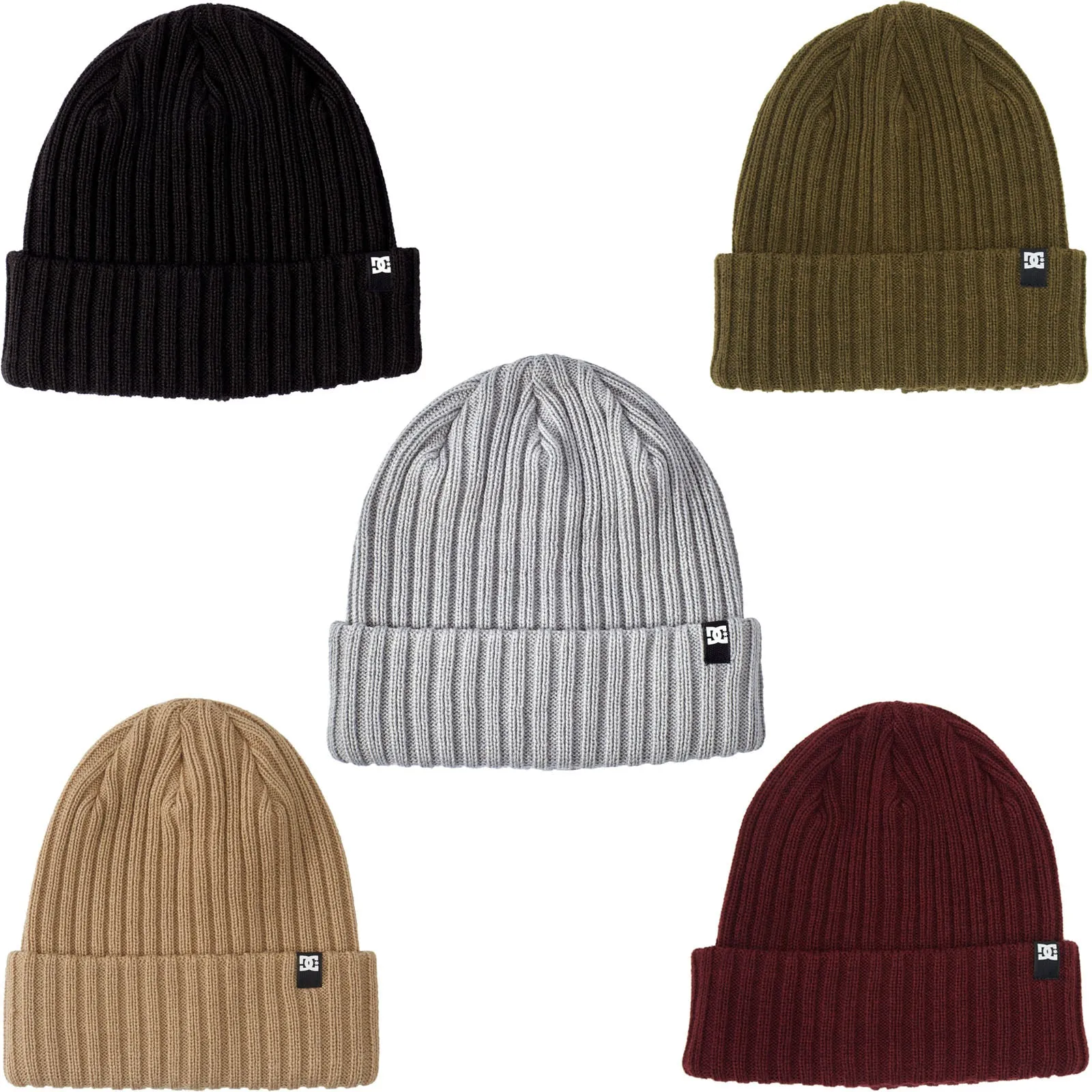 DC Shoes Mens Fish N Destory 2 Cuffed Beanie Hat