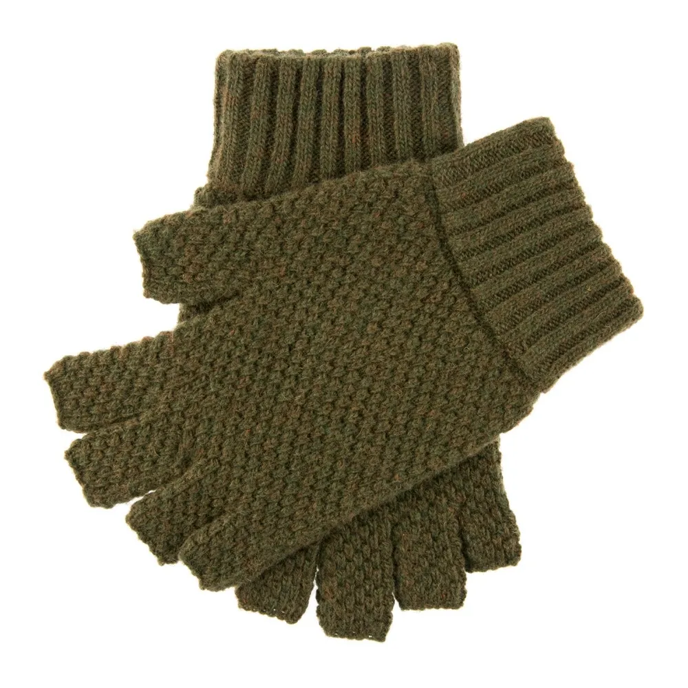 Dents Lanber Tuckstitch 1/2 Finger Wool Shooting Gloves