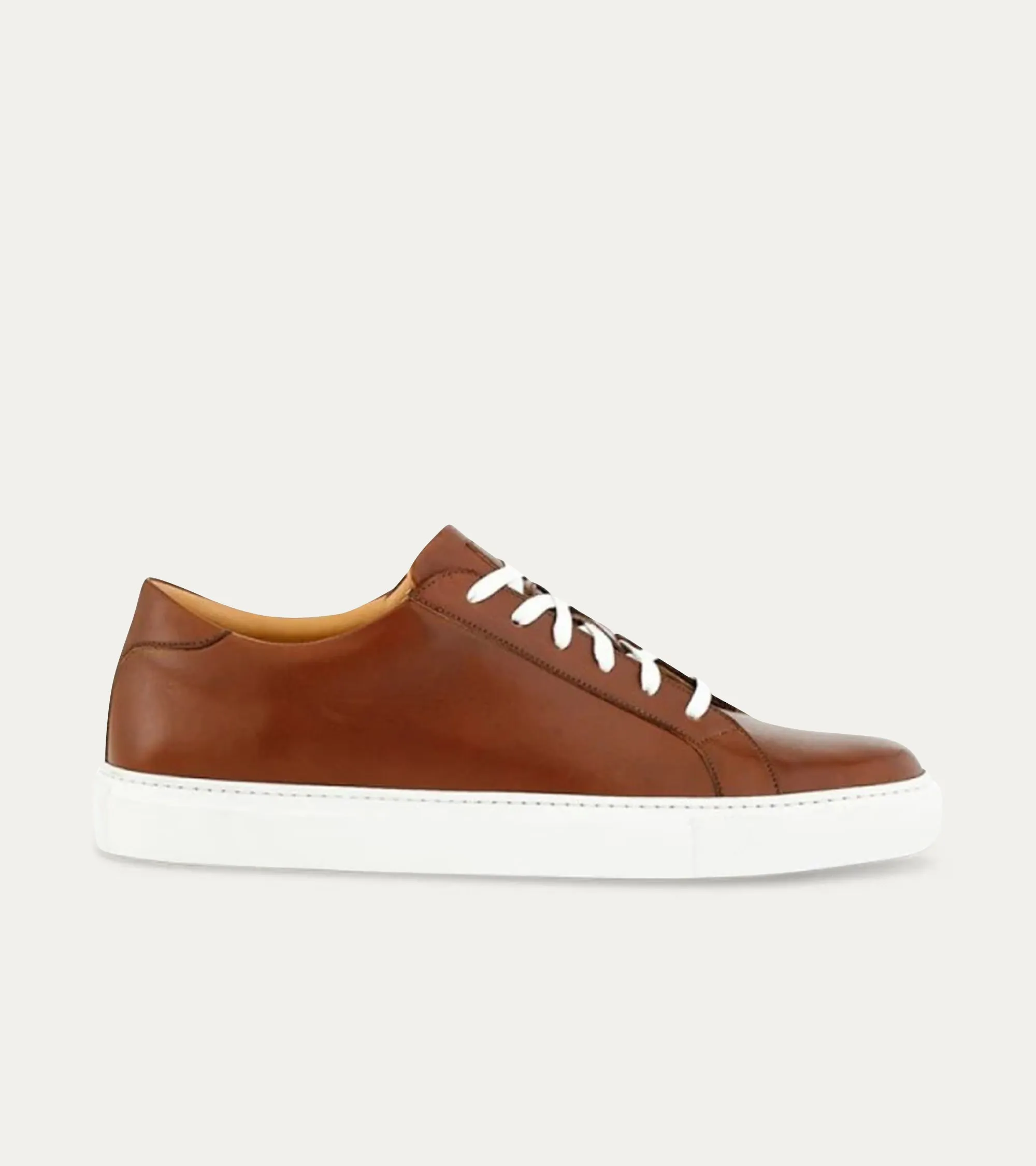 Dress Sneakers In Brown With White Outsole