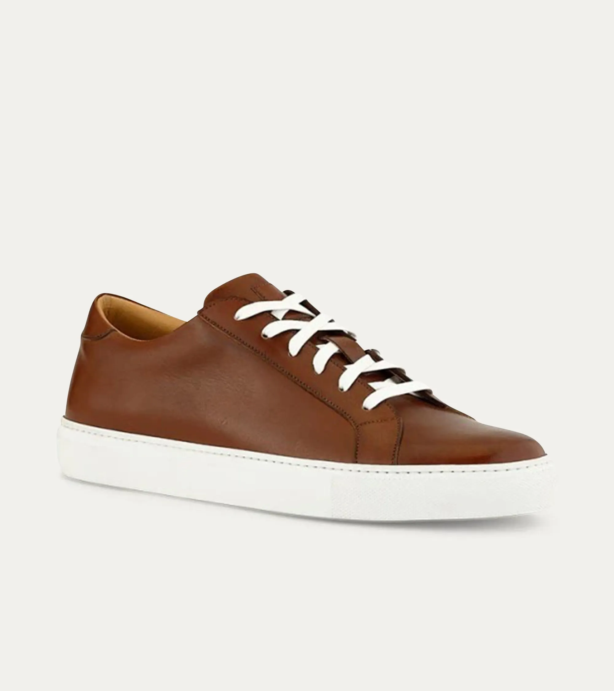 Dress Sneakers In Brown With White Outsole