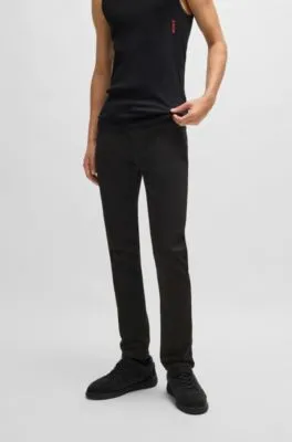 Extra-slim-fit jeans in ultra-black stretch denim