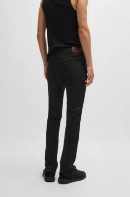 Extra-slim-fit jeans in ultra-black stretch denim