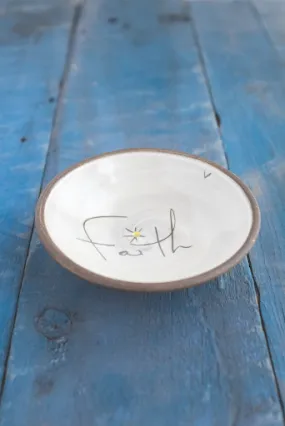 Faith Hand Painted Ceramic Mini Bowl