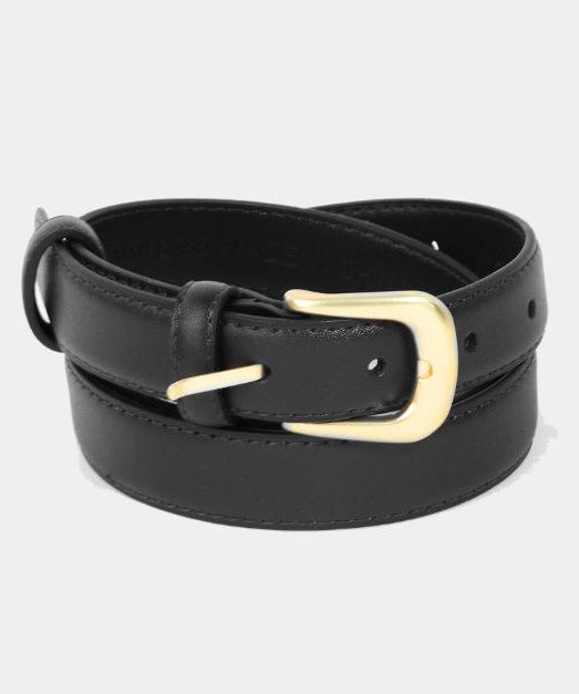 Faux Leather Belt - Black