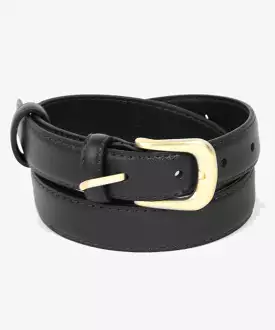 Faux Leather Belt - Black