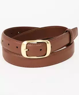 Faux Leather Belt - Brown