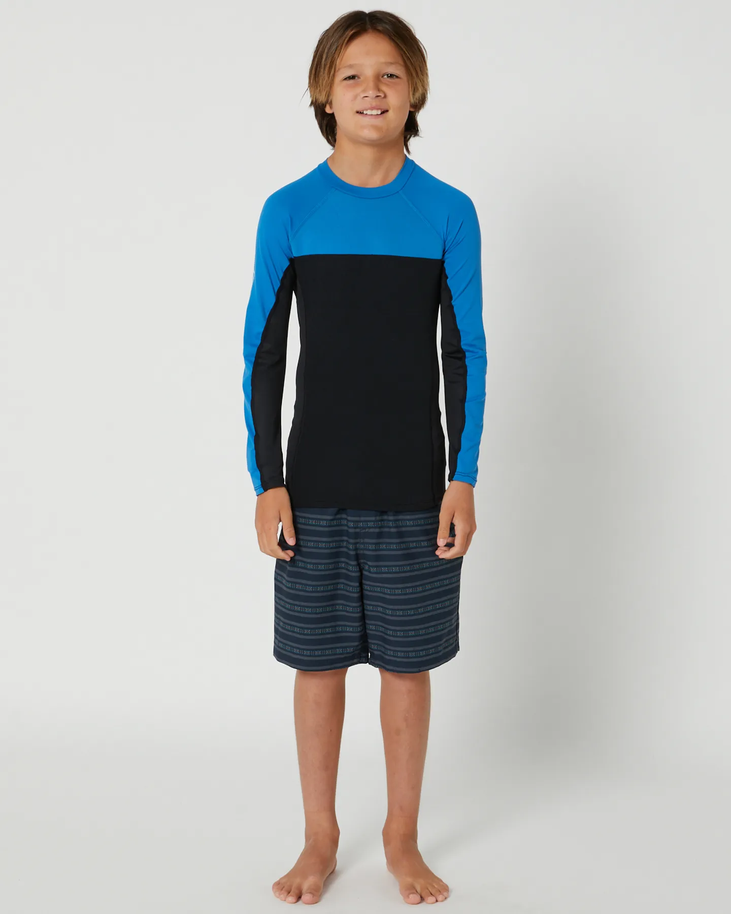 Fk Surf Boys Neo Lycra Long Sleeve Vest - Blue Black | SurfStitch