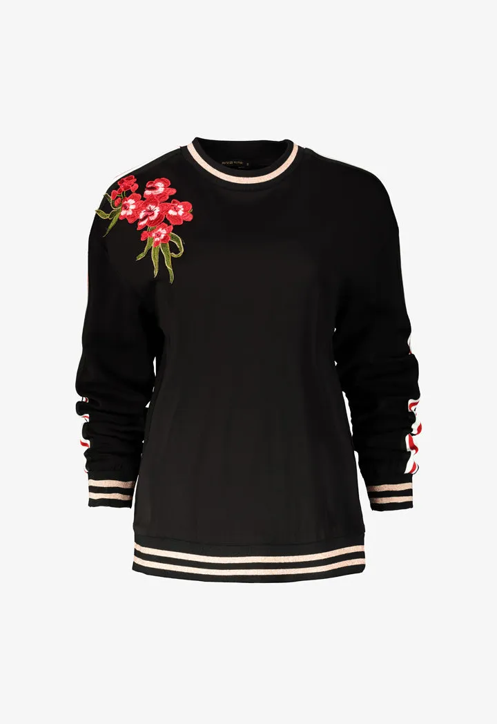 Floral Embroidered Tape Blouse