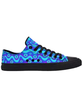 Flower Power Blue Festival Low Tops