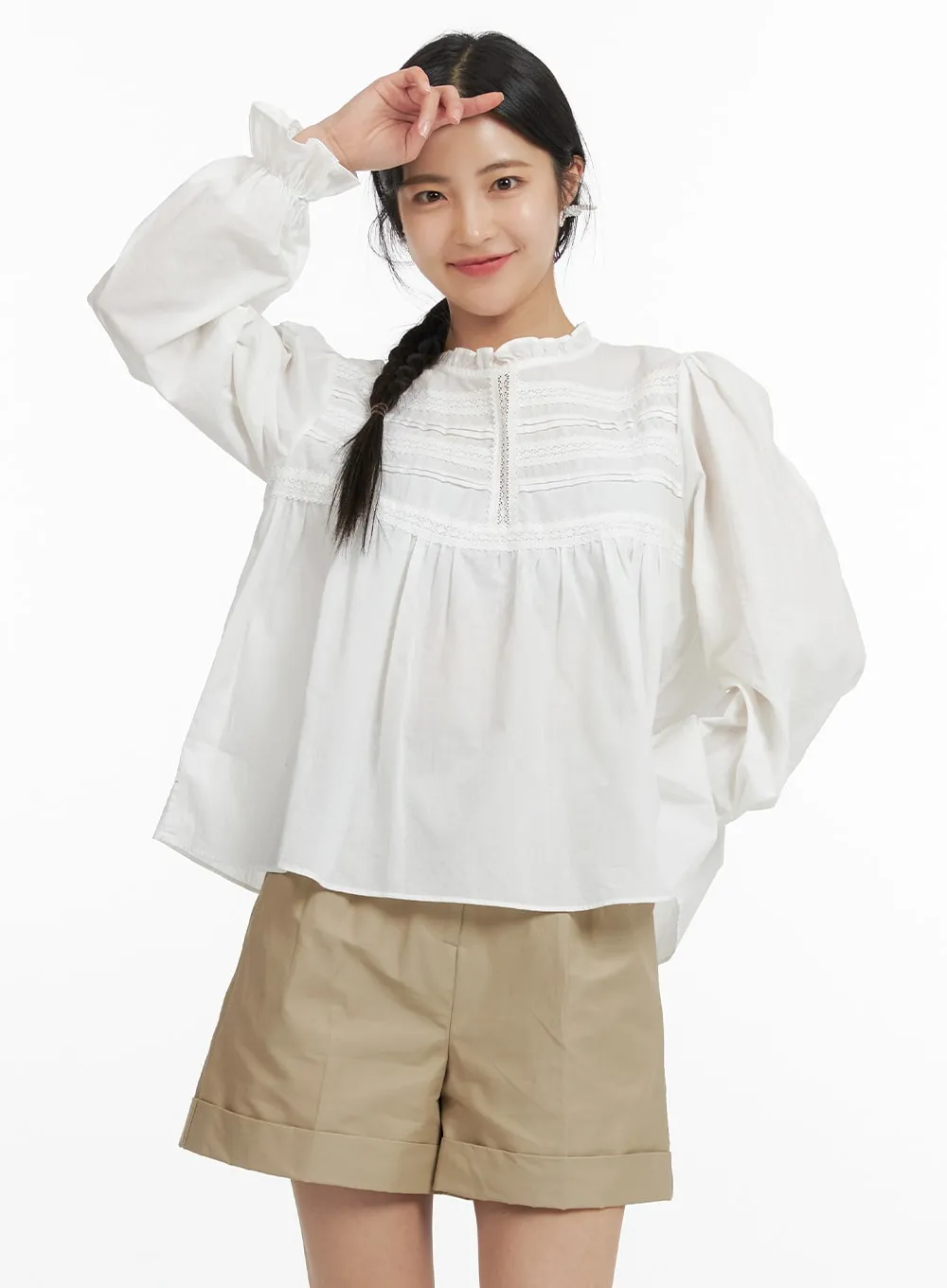 Frill Lace Blouse OF419