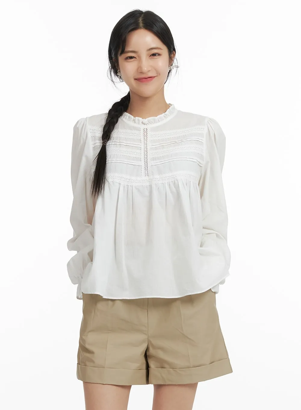 Frill Lace Blouse OF419