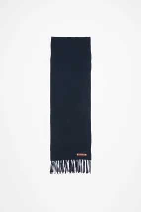 Fringe wool scarf - skinny