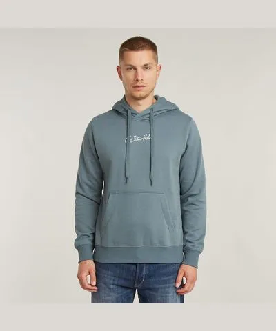 G-Star RAW Men Autograph Hooded Sweater Grey Size XXL